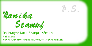 monika stampf business card